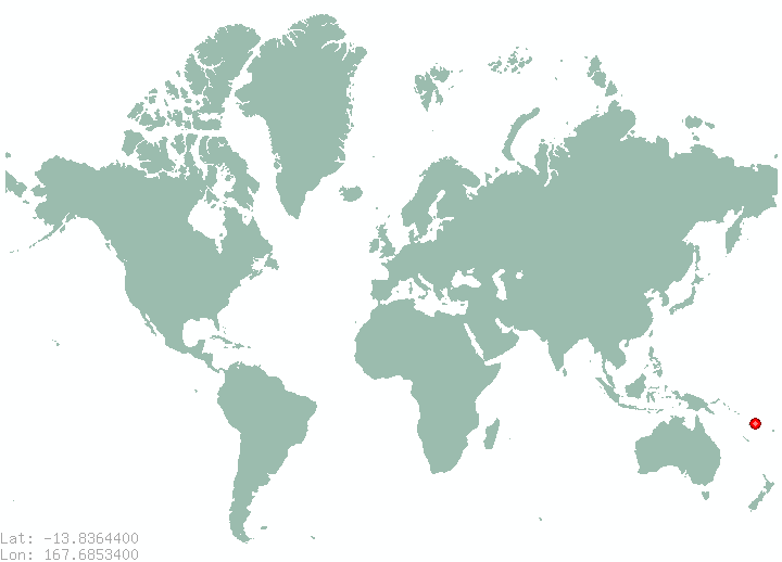 Veverao in world map
